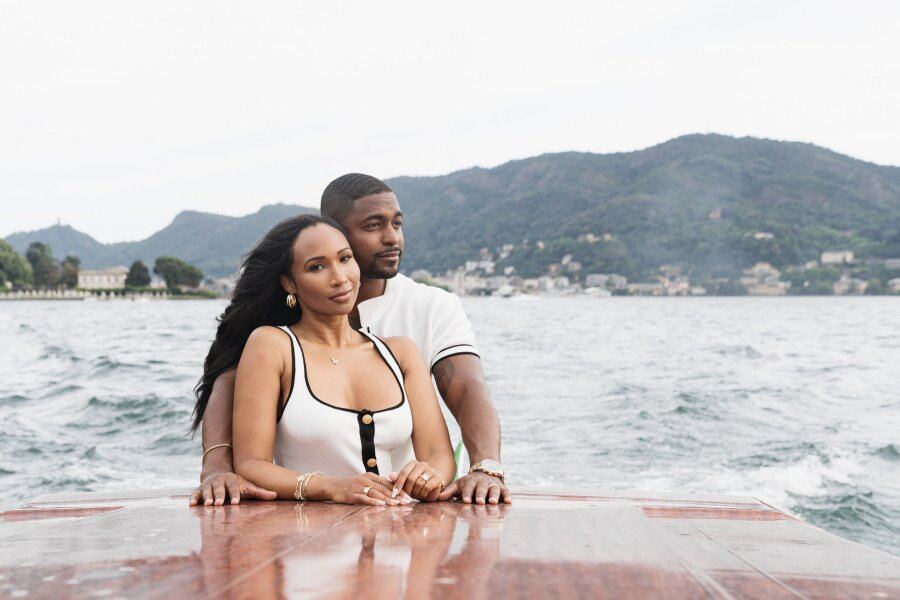 Brian Mays and his wife on Lake Como, Italy