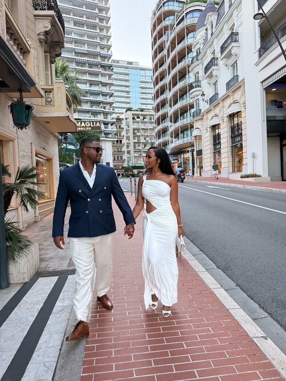 Brian Mays and his wife in Monaco