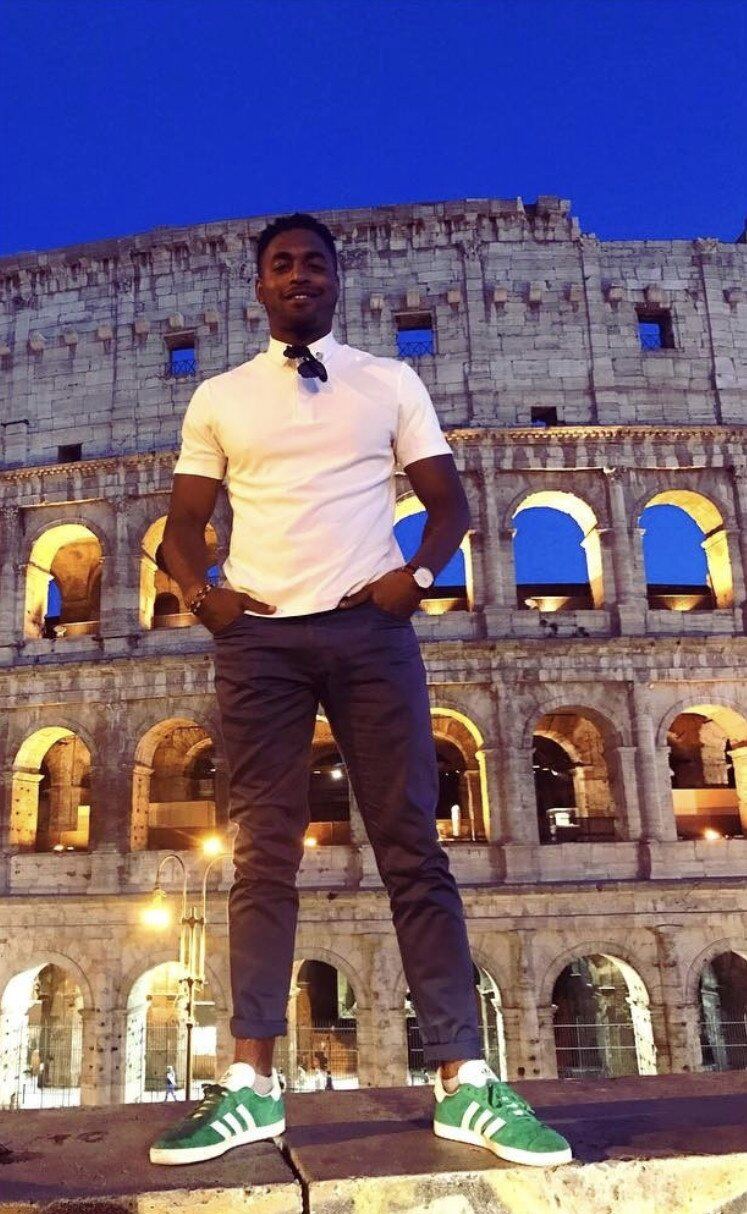 Brian Mays at the Colosseum in Rome, Italy